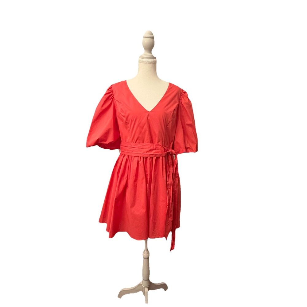 Exclusive Tags NYC Teen/Junior L Puff Sleeve Coquette Babydoll Mini Dress